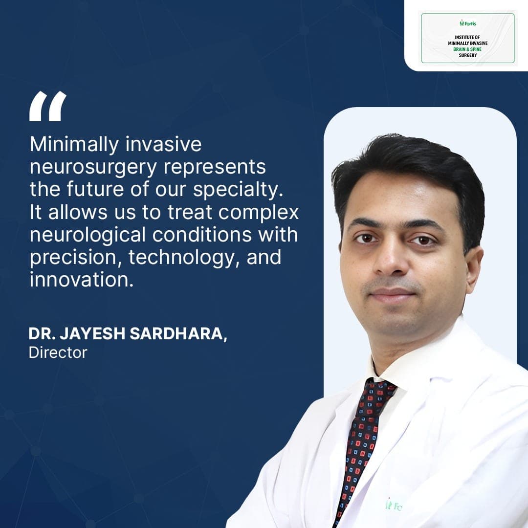 Dr. Jayesh Sardhara at a neurosurgery conference